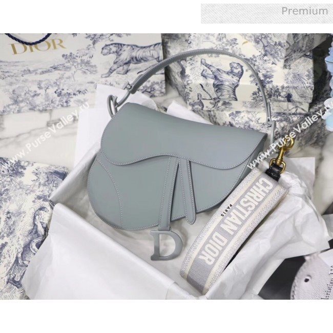 Dior Gray Stone Saddle Matte Calfskin Bag 2020 (XXG-20042941)