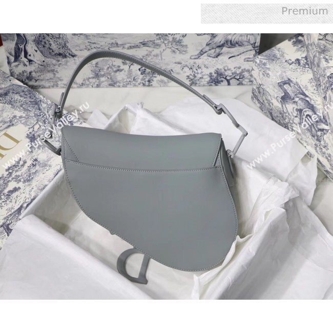 Dior Gray Stone Saddle Matte Calfskin Bag 2020 (XXG-20042941)