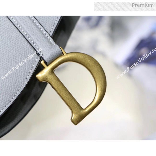 Dior Saddle Bag in Grainy Calfskin Grey Stone 2020 (XXG-20042944)