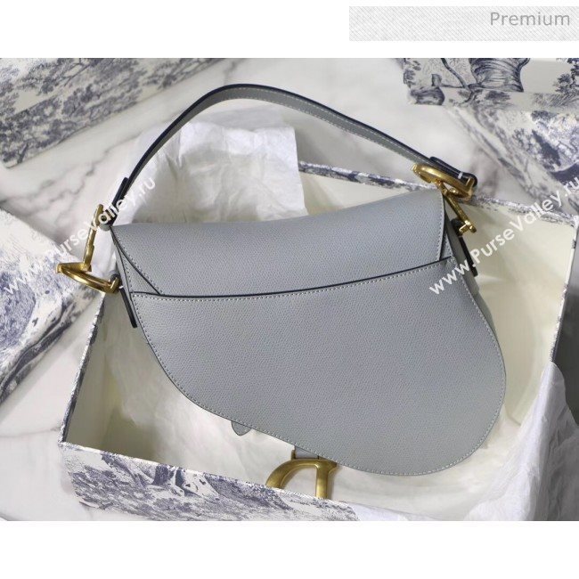 Dior Saddle Bag in Grainy Calfskin Grey Stone 2020 (XXG-20042944)