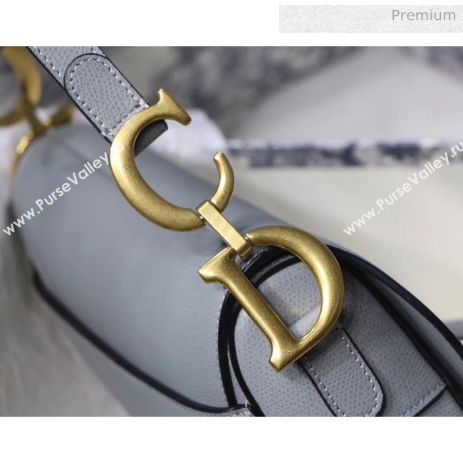 Dior Saddle Bag in Grainy Calfskin Grey Stone 2020 (XXG-20042944)