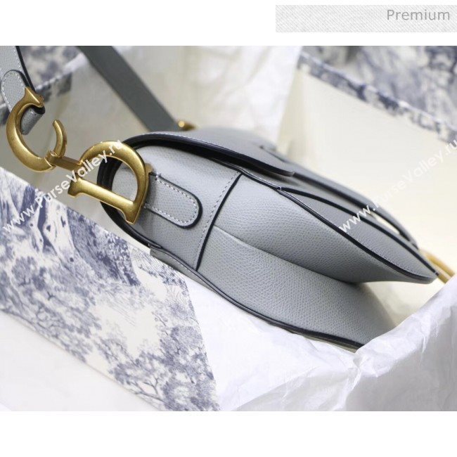 Dior Saddle Bag in Grainy Calfskin Grey Stone 2020 (XXG-20042944)