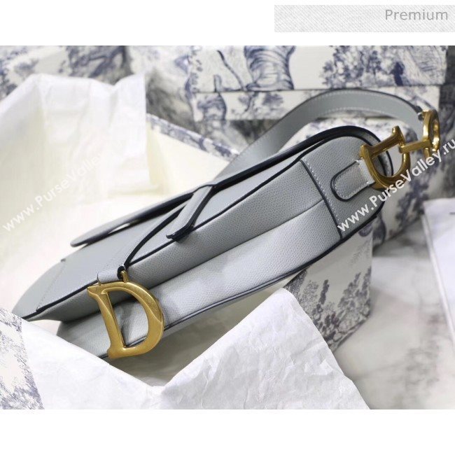 Dior Saddle Bag in Grainy Calfskin Grey Stone 2020 (XXG-20042944)