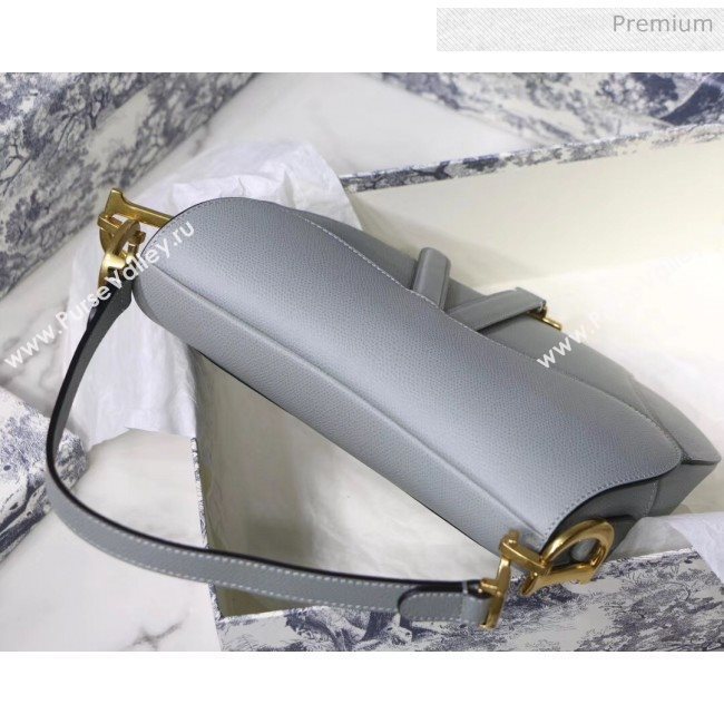 Dior Saddle Bag in Grainy Calfskin Grey Stone 2020 (XXG-20042944)