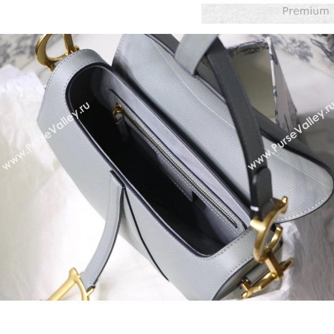Dior Saddle Bag in Grainy Calfskin Grey Stone 2020 (XXG-20042944)