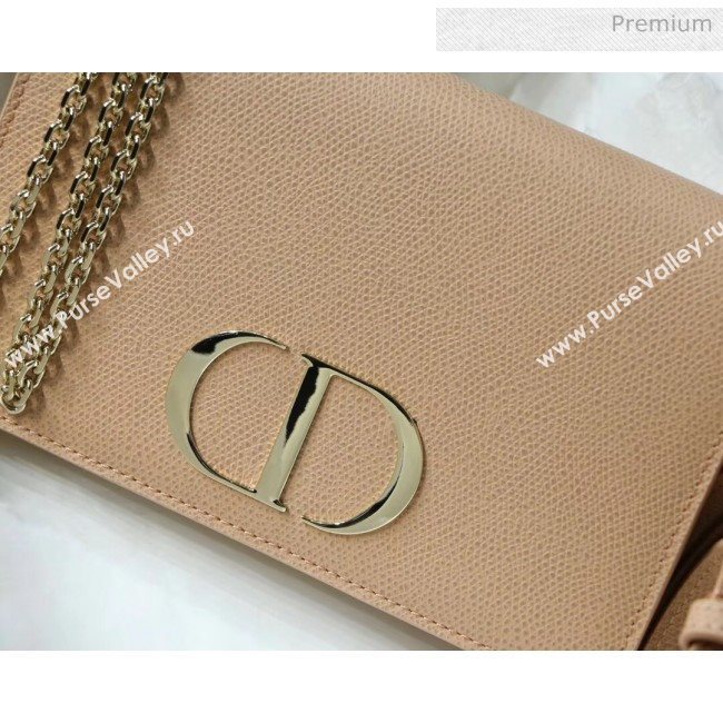 Dior 30 Montaigne Grainy Calfskin 2-in-1 Pouch Nude Pink 2020 (XXG-20043022)