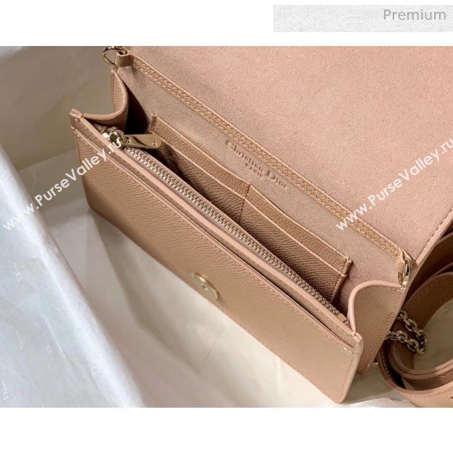Dior 30 Montaigne Grainy Calfskin 2-in-1 Pouch Nude Pink 2020 (XXG-20043022)