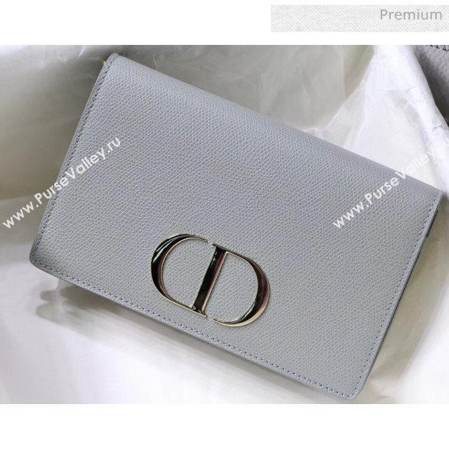 Dior 30 Montaigne Grainy Calfskin 2-in-1 Pouch Grey Stone 2020 (XXG-20043024)