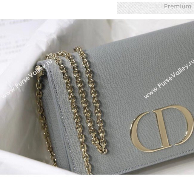 Dior 30 Montaigne Grainy Calfskin 2-in-1 Pouch Grey Stone 2020 (XXG-20043024)