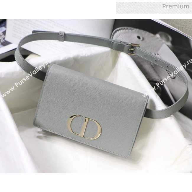 Dior 30 Montaigne Grainy Calfskin 2-in-1 Pouch Grey Stone 2020 (XXG-20043024)