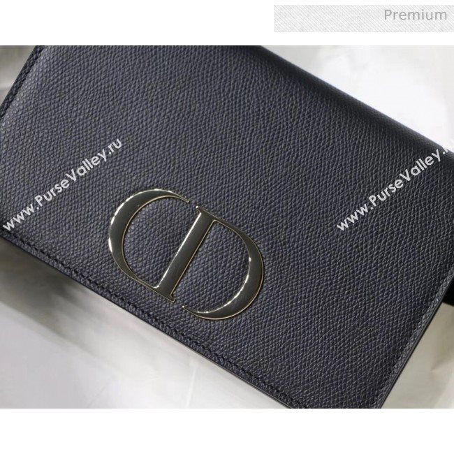 Dior 30 Montaigne Grainy Calfskin 2-in-1 Pouch Black 2020 (XXG-20043023)