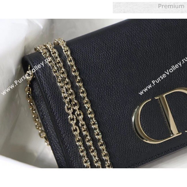 Dior 30 Montaigne Grainy Calfskin 2-in-1 Pouch Black 2020 (XXG-20043023)
