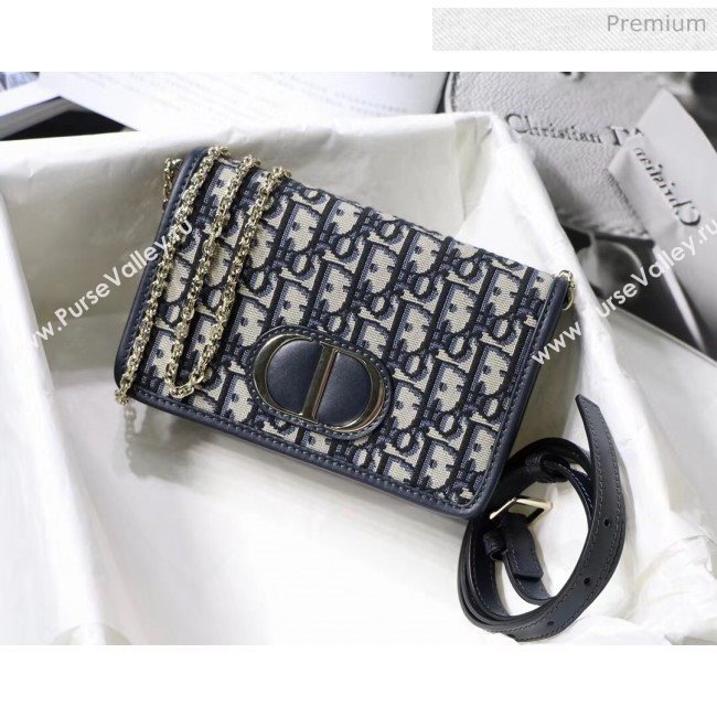 Dior 30 Montaigne 2-in-1 Pouch in Oblique Canvas Blue 2020 (XXG-20043025)