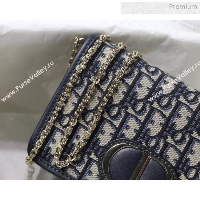 Dior 30 Montaigne 2-in-1 Pouch in Oblique Canvas Blue 2020 (XXG-20043025)
