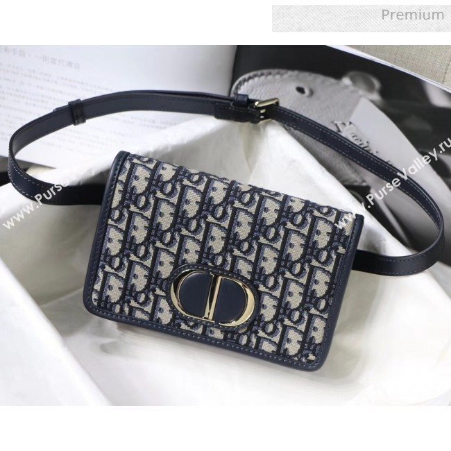 Dior 30 Montaigne 2-in-1 Pouch in Oblique Canvas Blue 2020 (XXG-20043025)