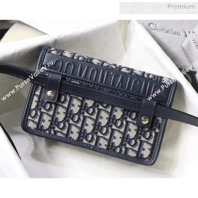 Dior 30 Montaigne 2-in-1 Pouch in Oblique Canvas Blue 2020 (XXG-20043025)