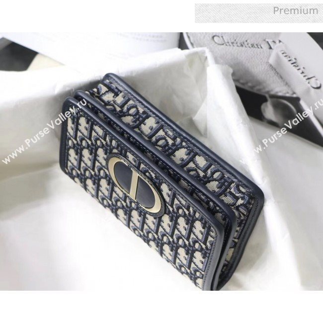 Dior 30 Montaigne 2-in-1 Pouch in Oblique Canvas Blue 2020 (XXG-20043025)