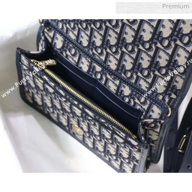 Dior 30 Montaigne 2-in-1 Pouch in Oblique Canvas Blue 2020 (XXG-20043025)