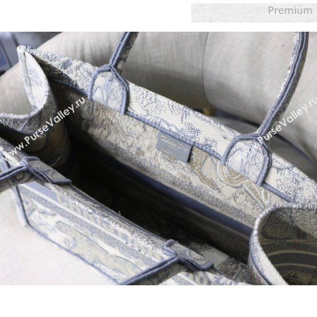 Dior Small Book Tote with Tiger Embroidery Grey 2020 (XXG-20042927)