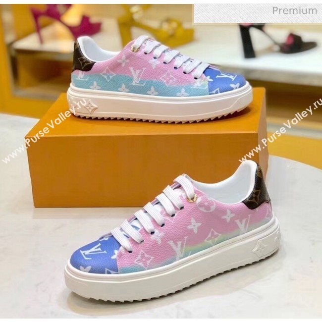 Louis Vuitton LV Escale Time Out Sneaker in Monogram Canvas Pink 2020 (SY-20050201)