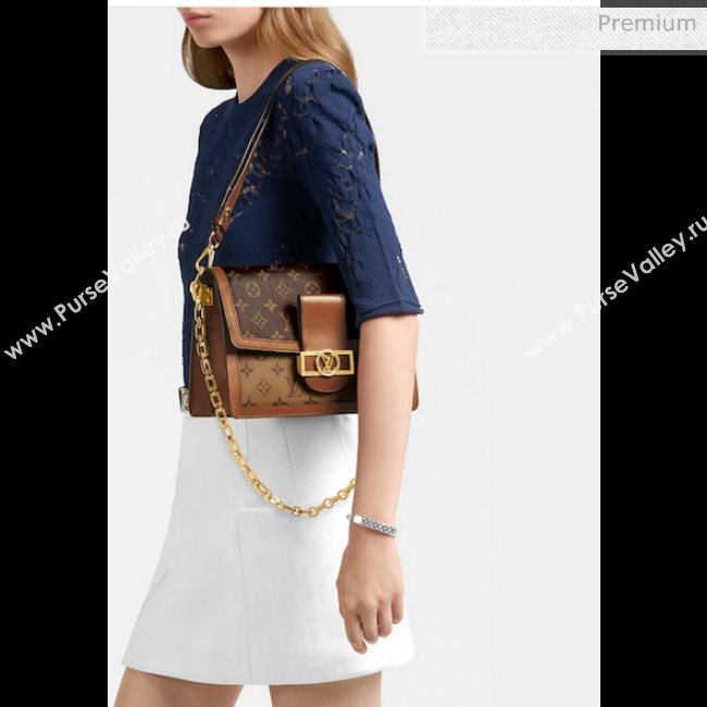 Louis Vuitton Dauphine MM Monogram Reverse Canvas Shoulder Bag M44391 2019 (KI-0022304)