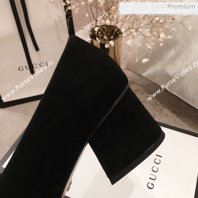 Gucci Suede GG Fringe Pumps 408208 Black 2019 (KL-0022528)