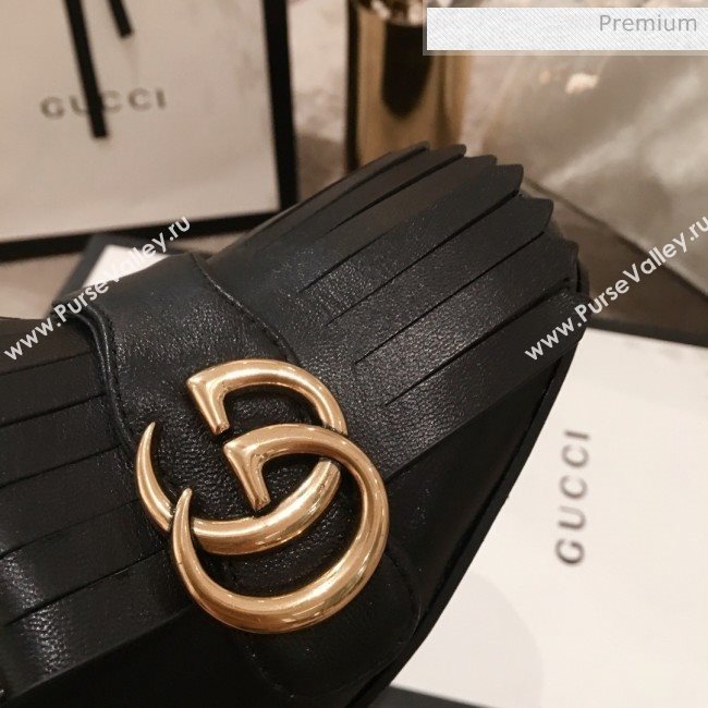 Gucci Leather GG Fringe Pumps 408208 Black 2019 (KL-0022523)