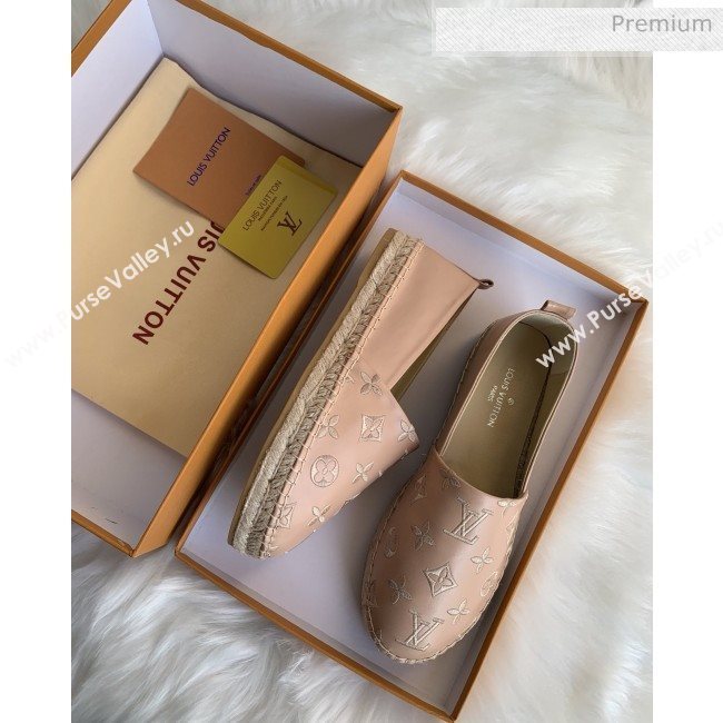 Louis Vuitton Monogram Embroidered Espadrilles Apricot 2019 (For Women and Men) (MD-0022502)