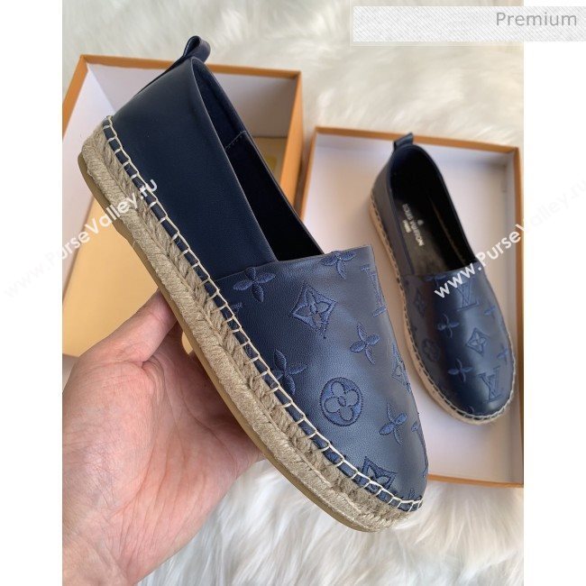 Louis Vuitton Monogram Embroidered Espadrilles Blue 2019 (For Women and Men) (MD-0022503)