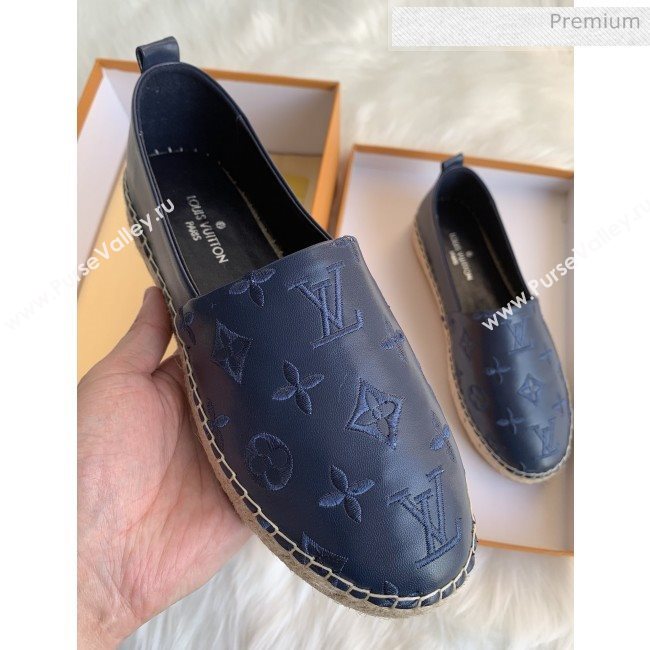 Louis Vuitton Monogram Embroidered Espadrilles Blue 2019 (For Women and Men) (MD-0022503)
