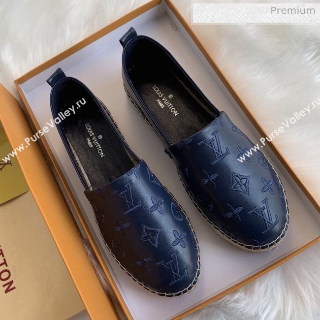 Louis Vuitton Monogram Embroidered Espadrilles Blue 2019 (For Women and Men) (MD-0022503)