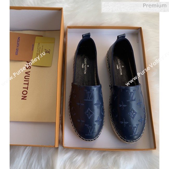 Louis Vuitton Monogram Embroidered Espadrilles Blue 2019 (For Women and Men) (MD-0022503)