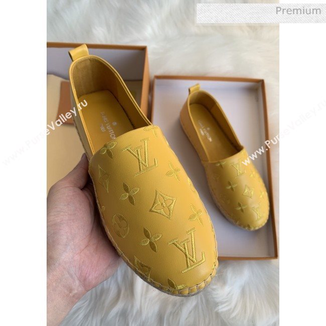 Louis Vuitton Monogram Embroidered Espadrilles Yellow 2019 (For Women and Men) (MD-0022505)