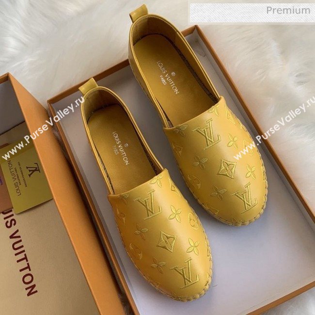 Louis Vuitton Monogram Embroidered Espadrilles Yellow 2019 (For Women and Men) (MD-0022505)