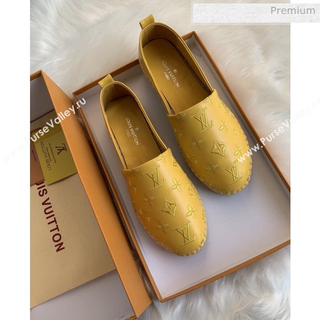 Louis Vuitton Monogram Embroidered Espadrilles Yellow 2019 (For Women and Men) (MD-0022505)
