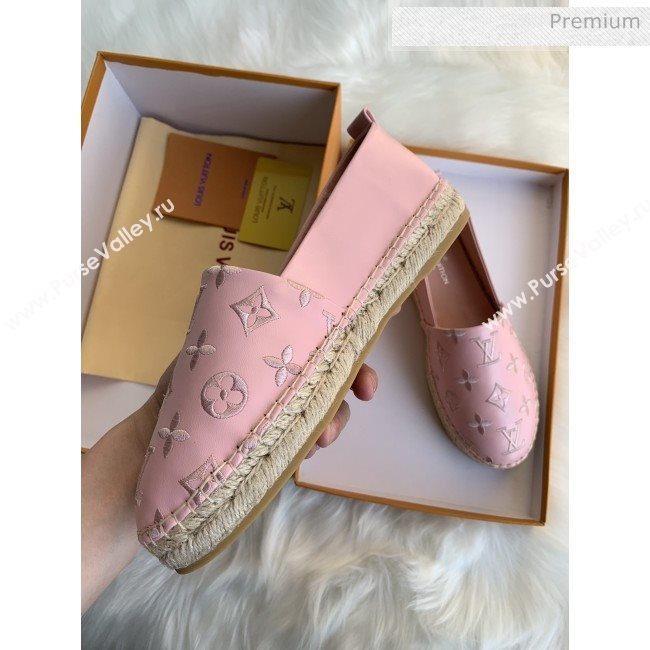 Louis Vuitton Monogram Embroidered Espadrilles Pink 2019 (For Women and Men) (MD-0022501)