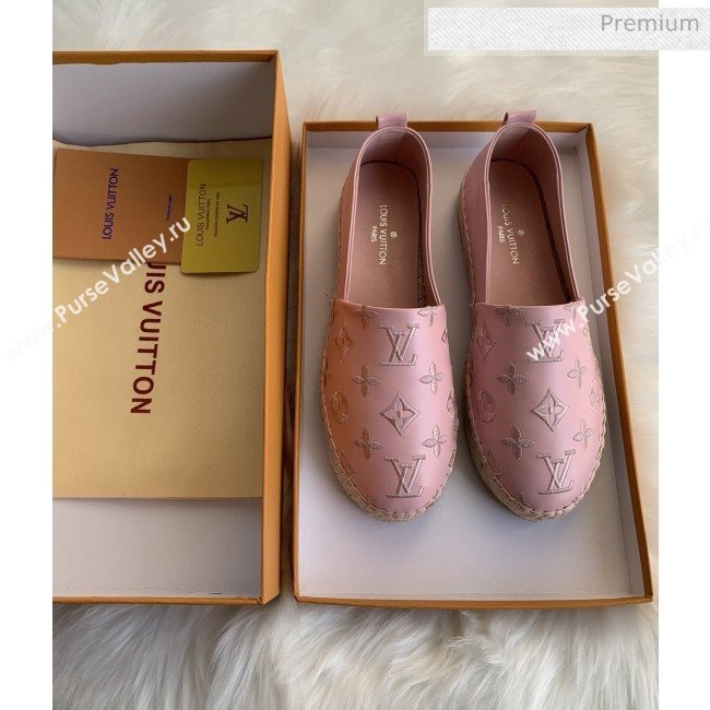 Louis Vuitton Monogram Embroidered Espadrilles Pink 2019 (For Women and Men) (MD-0022501)