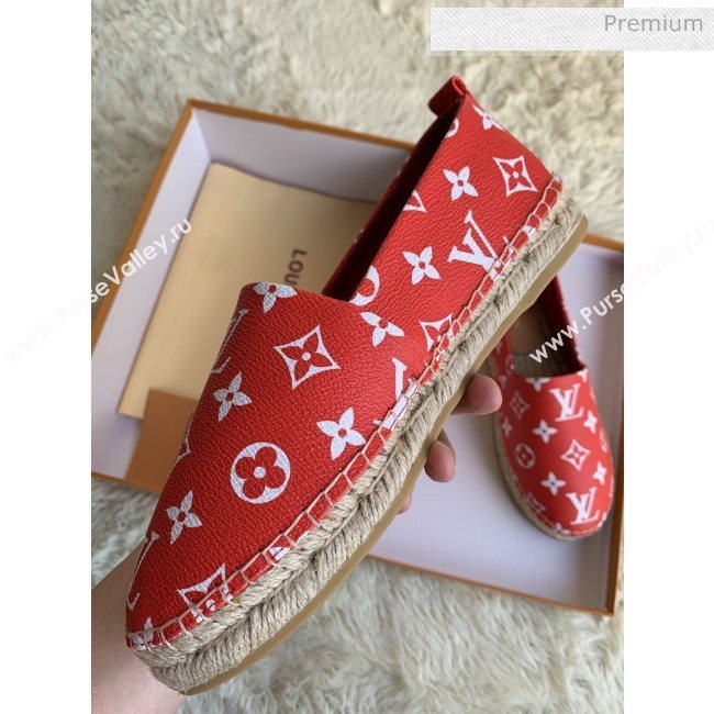 Louis Vuitton Monogram Espadrilles Red 2019 (For Women and Men) (MD-0022509)