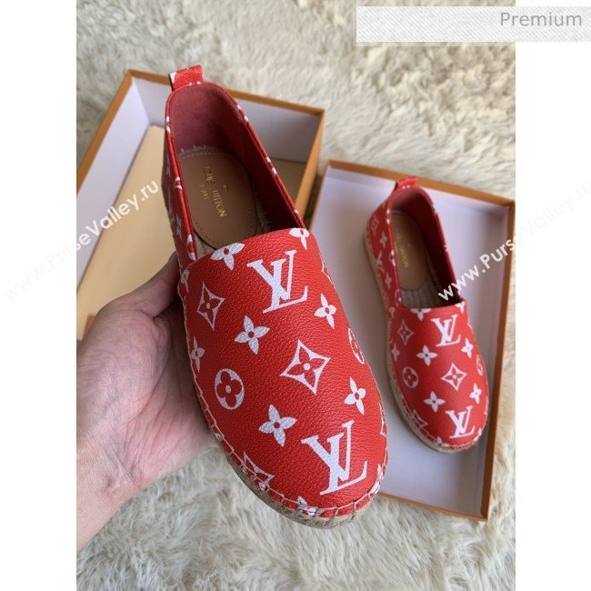 Louis Vuitton Monogram Espadrilles Red 2019 (For Women and Men) (MD-0022509)