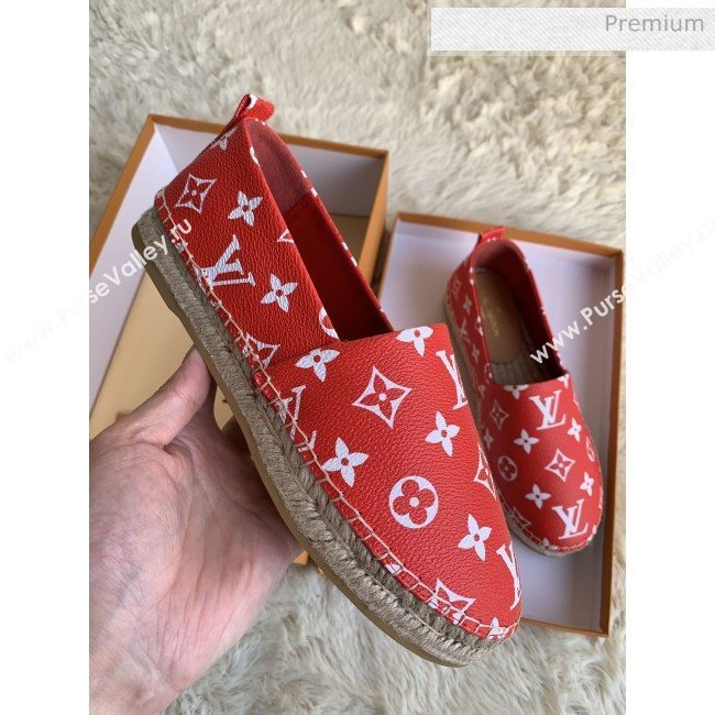 Louis Vuitton Monogram Espadrilles Red 2019 (For Women and Men) (MD-0022509)