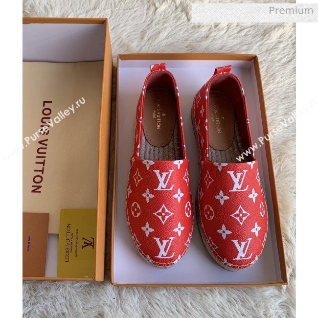 Louis Vuitton Monogram Espadrilles Red 2019 (For Women and Men) (MD-0022509)