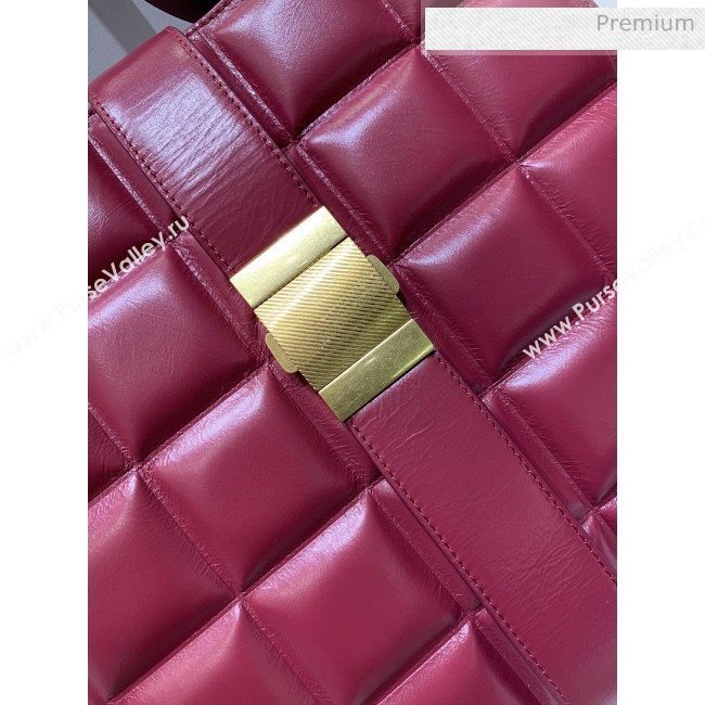 Bottega Veneta Marie Quilted Calfskin Slim Padded Shoulder Bag Burgundy 2019  (MS-0030212)