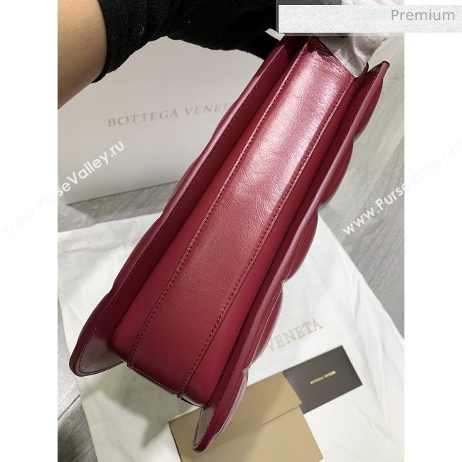 Bottega Veneta Marie Quilted Calfskin Slim Padded Shoulder Bag Burgundy 2019  (MS-0030212)