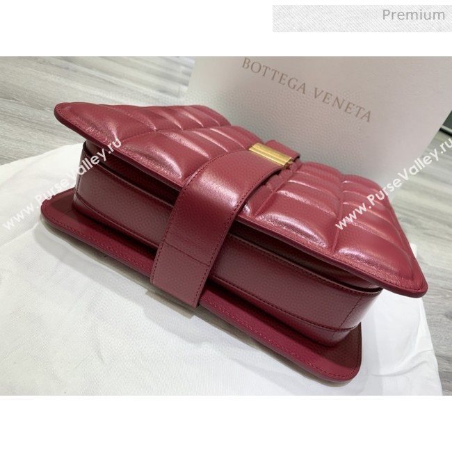 Bottega Veneta Marie Quilted Calfskin Slim Padded Shoulder Bag Burgundy 2019  (MS-0030212)