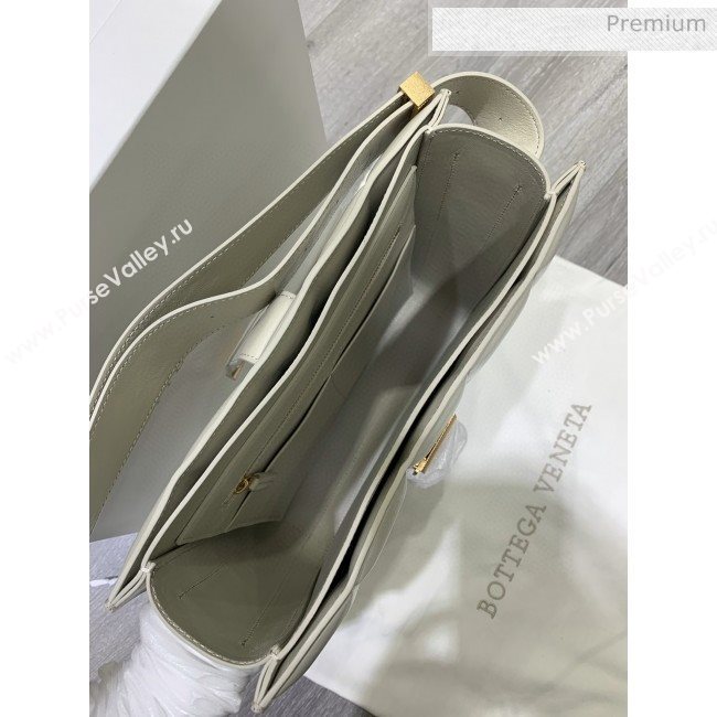 Bottega Veneta Marie Quilted Calfskin Slim Padded Shoulder Bag White 2019  (MS-0030209)