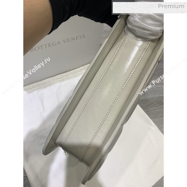 Bottega Veneta Marie Quilted Calfskin Slim Padded Shoulder Bag White 2019  (MS-0030209)