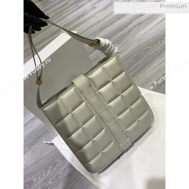Bottega Veneta Marie Quilted Calfskin Slim Padded Shoulder Bag White 2019  (MS-0030209)