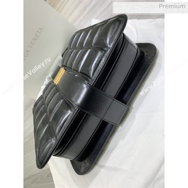 Bottega Veneta Marie Quilted Calfskin Slim Padded Shoulder Bag Black 2019  (MS-0030211)