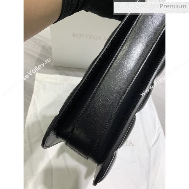 Bottega Veneta Marie Quilted Calfskin Slim Padded Shoulder Bag Black 2019  (MS-0030211)