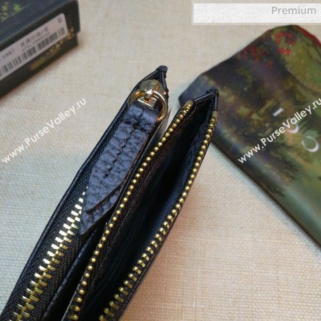 Gucci GG Marmont Leather Small Wallet 474747 Black 2020 (DLH-0030303)